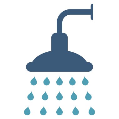 Duş düz vektör simgesi