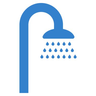 Duş düz vektör simgesi