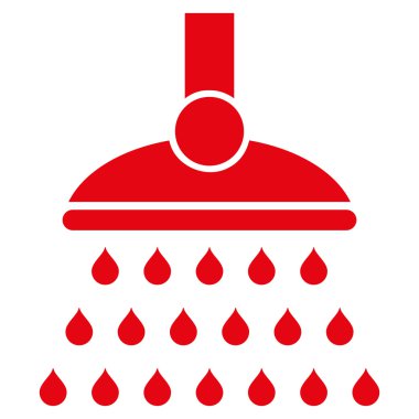 Duş düz vektör simgesi