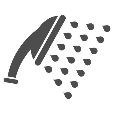 Duş düz vektör simgesi