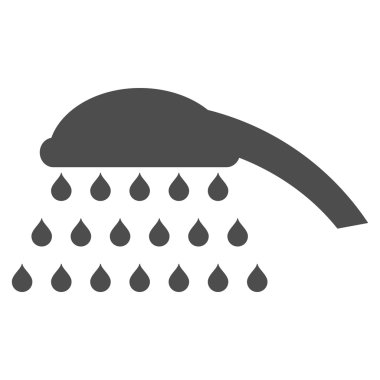 Duş düz vektör simgesi