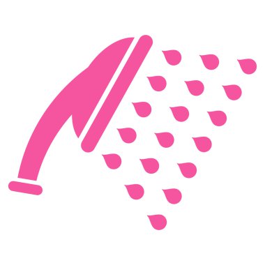 Duş düz vektör simgesi