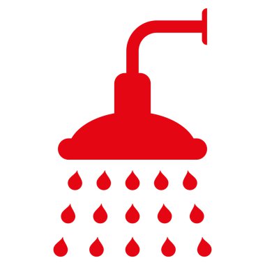 Duş düz vektör simgesi