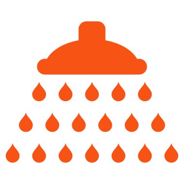 Duş düz vektör simgesi