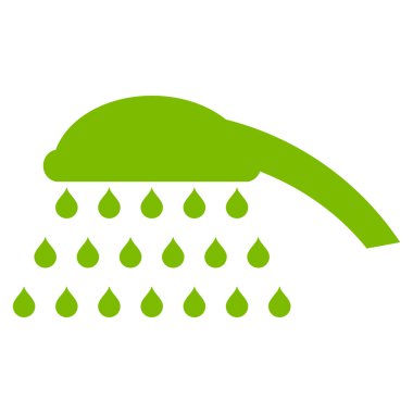 Duş düz vektör simgesi