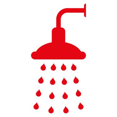 Duş düz vektör simgesi