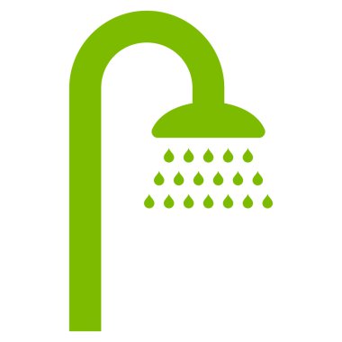 Duş düz vektör simgesi