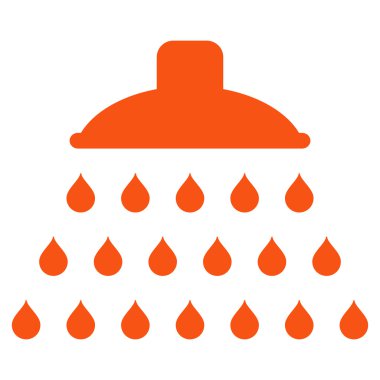 Duş düz vektör simgesi