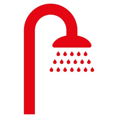 Duş düz vektör simgesi