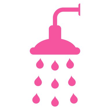 Duş düz vektör simgesi