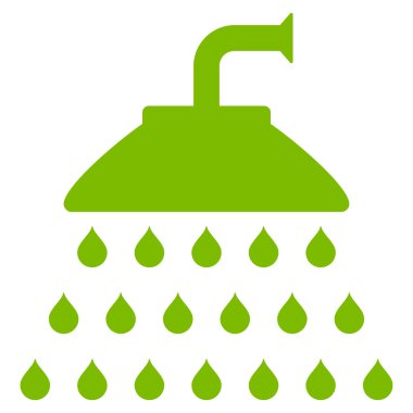 Duş düz vektör simgesi