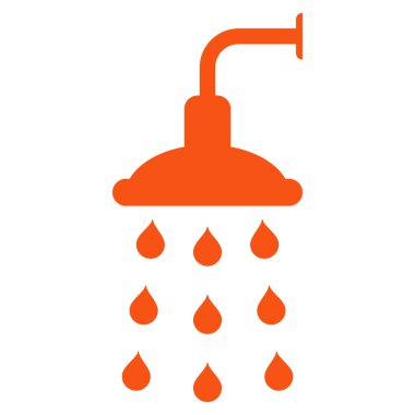 Duş düz vektör simgesi