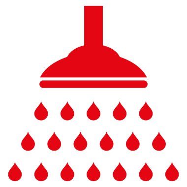 Duş düz vektör simgesi