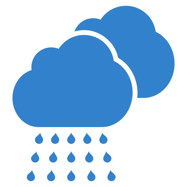 Regen Wolken flache Vektor-Symbol — Stockvektor