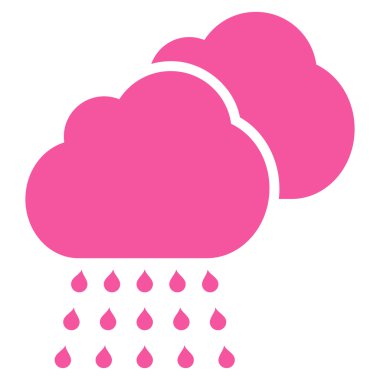 Yağmur bulutları düz vektör simgesi