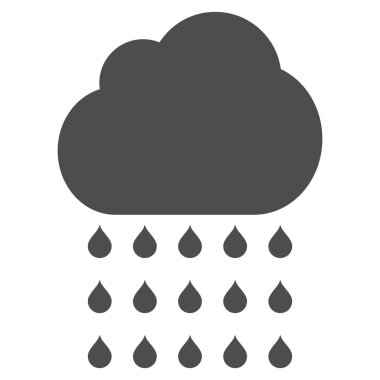 Yağmur bulutu düz vektör simgesi