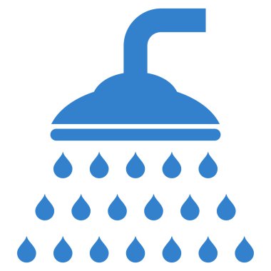 Duş düz vektör simgesi