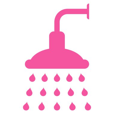 Duş düz vektör simgesi