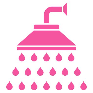 Duş düz vektör simgesi