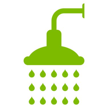 Duş düz vektör simgesi