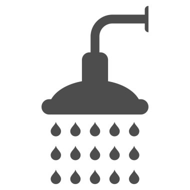 Duş düz vektör simgesi