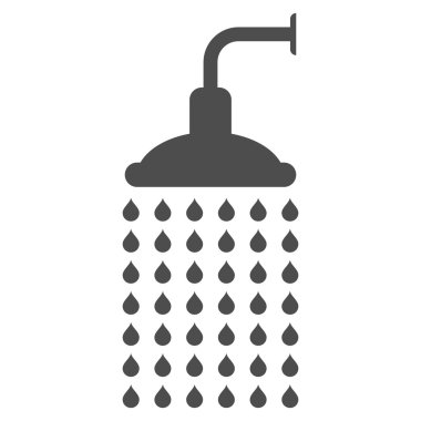 Duş düz vektör simgesi