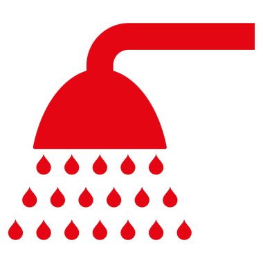 Duş düz vektör simgesi