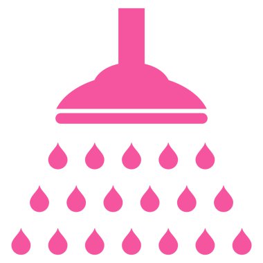 Duş düz vektör simgesi