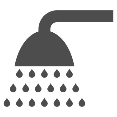 Duş düz vektör simgesi