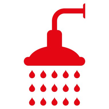 Duş düz vektör simgesi