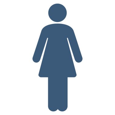 Kadın düz vektör simgesi