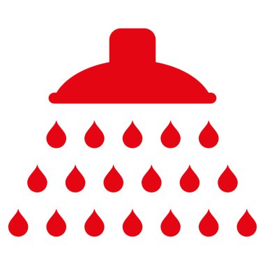 Duş düz vektör simgesi