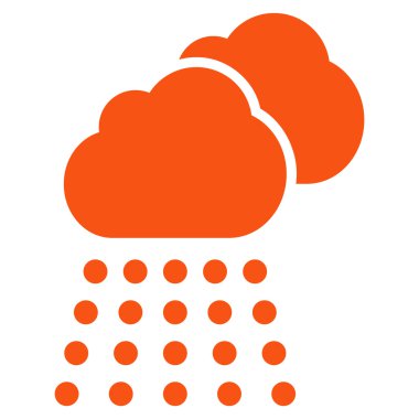 Yağmur bulutları düz vektör simgesi