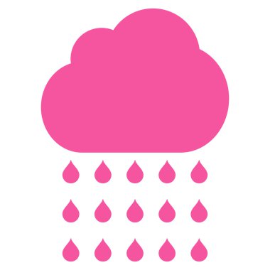 Yağmur bulutu düz vektör simgesi