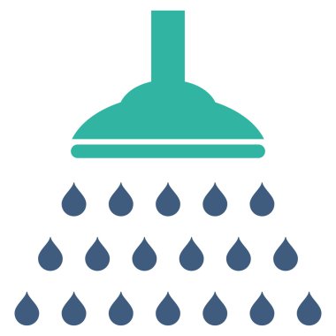 Duş düz vektör simgesi