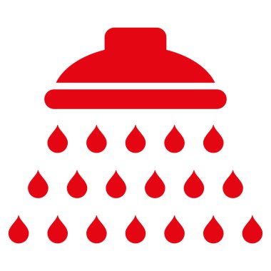 Duş düz vektör simgesi