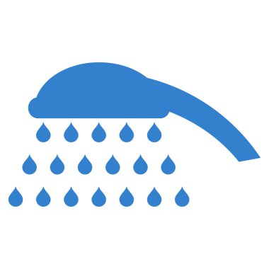 Duş düz vektör simgesi