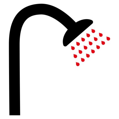 Duş düz vektör simgesi