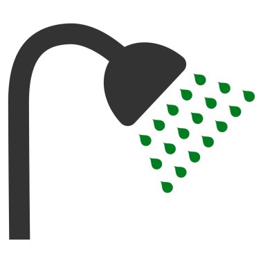 Duş düz vektör simgesi