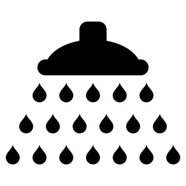 Duş düz vektör simgesi