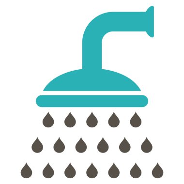 Duş düz vektör simgesi