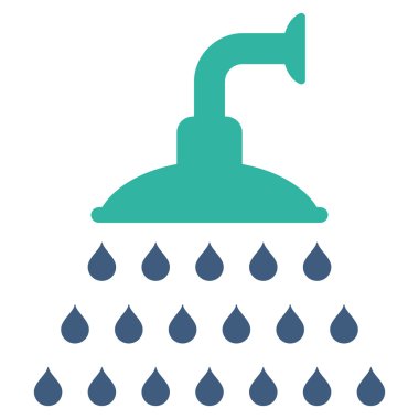 Duş düz vektör simgesi