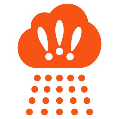 Fırtına bulutu düz vektör simgesi