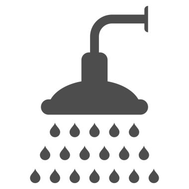 Duş düz vektör simgesi