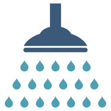 Duş düz vektör simgesi