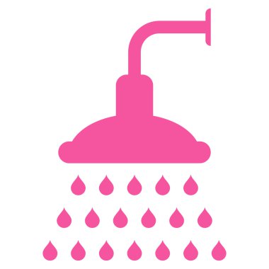 Duş düz vektör simgesi