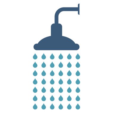 Duş düz vektör simgesi