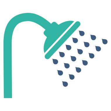 Duş düz vektör simgesi