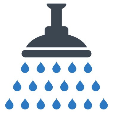 Duş düz vektör simgesi