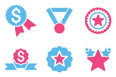 Ödül düz vektör simgeler